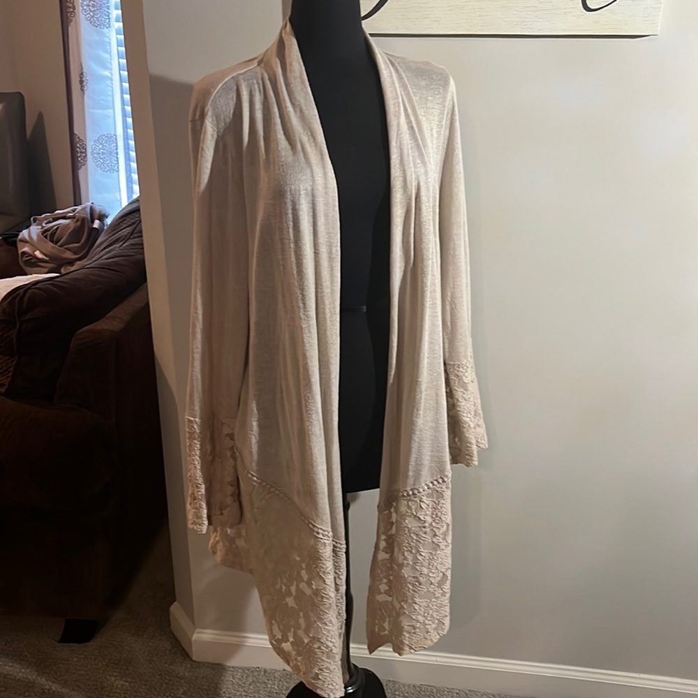 Tan cardigan